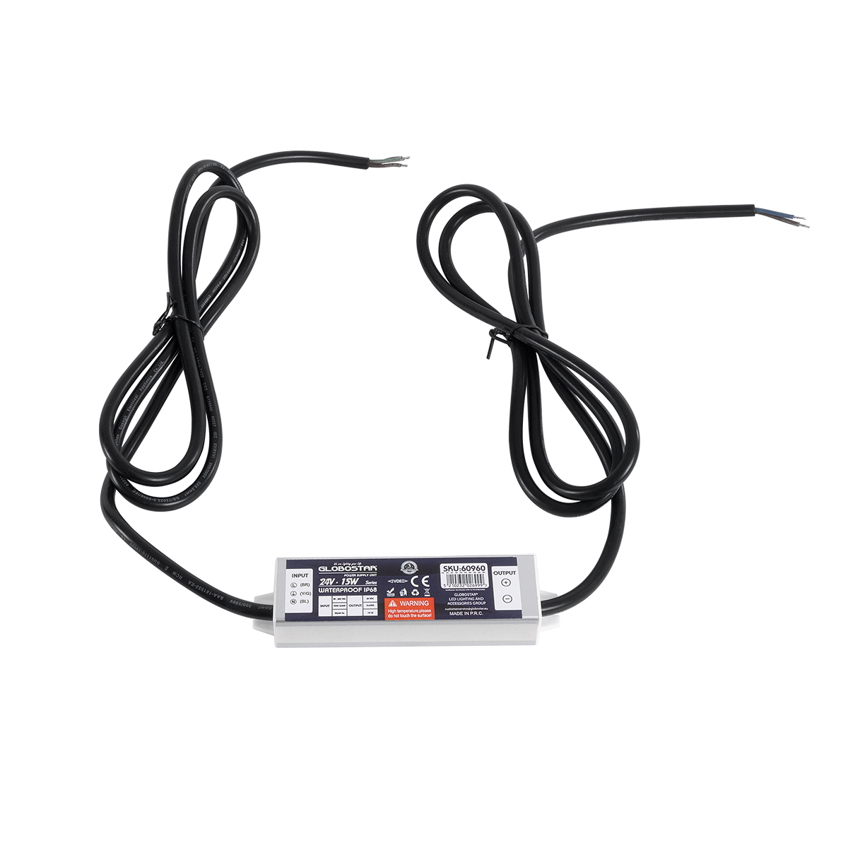 GloboStar® 60960 Αδιάβροχο Τροφοδοτικό SELV για Προϊόντα Φωτισμού LED 15W 0.625A - AC 220-240V σε DC 24V με 1.2m VDE Καλώδιο Παροχής & Εξόδου Τροφοδοσίας - Αδιάβροχο IP68 - M12 x W3 x H2cm - 3 Χρόνια Εγγύηση GloboStar® 60960 Αδιάβροχο Τροφοδοτικό SELV για Προϊόντα Φωτισμού LED 15W 0.625A - AC 220-240V σε DC 24V με 1.2m VDE Καλώδιο Παροχής & Εξόδου Τροφοδοσίας - Αδιάβροχο IP68 - M12 x W3 x H2cm - 3 Χρόνια Εγγύηση
