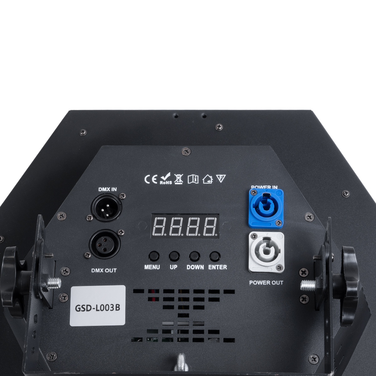 GloboStar® 51201 HALO HEXA Επαγγελματικό Φωτιστικό Ειδικών Εφέ DIGITAL MATRIX PIXEL & Blinder - 3 x 80W LED COB Chips Ultra Gold Warm White 2200K & 30 x 0.5W LED SMD5050 Chips RGB - AC 220V-240V DMX512 Display on Body - Μαύρο - Μ38 x Π38 x Υ22cm - 2 Χρόνι GloboStar® 51201 HALO HEXA Επαγγελματικό Φωτιστικό Ειδικών Εφέ DIGITAL MATRIX PIXEL & Blinder - 3 x 80W LED COB Chips Ultra Gold Warm White 2200K & 30 x 0.5W LED SMD5050 Chips RGB - AC 220V-240V DMX512 Display on Body - Μαύρο - Μ38 x Π38 x Υ22cm - 2 Χρόνι