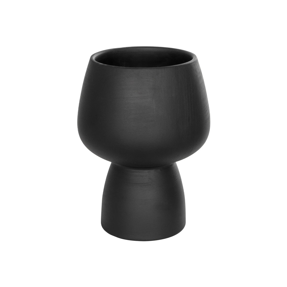 GloboStar® Artificial Garden CAMERON 21272 Διακοσμητικό Κεραμικό Βάζo Μαύρο Π16 x Μ16 x Υ20cm GloboStar® Artificial Garden CAMERON 21272 Διακοσμητικό Κεραμικό Βάζo Μαύρο Π16 x Μ16 x Υ20cm