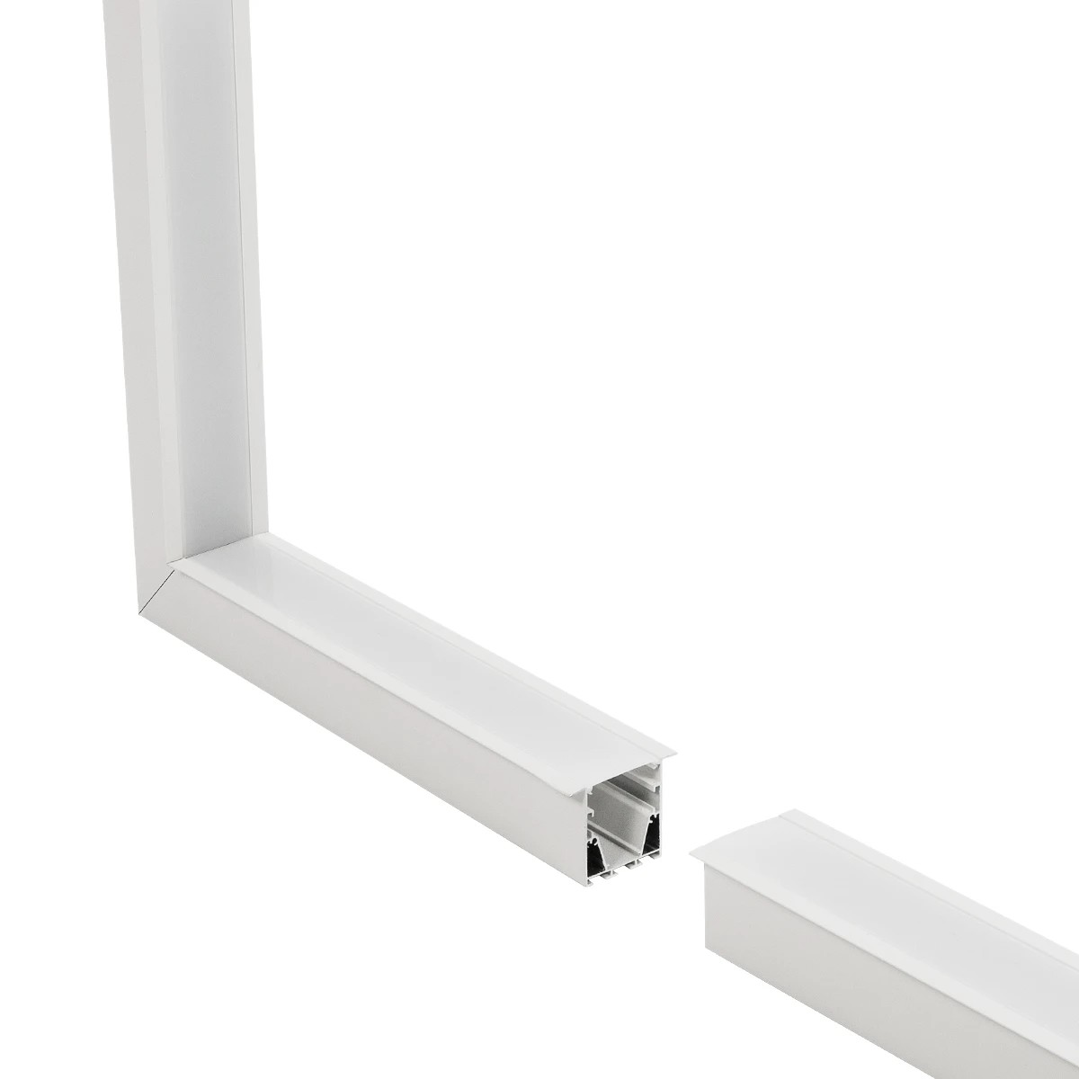 GLOBOSTAR® ALP-CORNER-IN90 RECESSA 61791 Χωνευτό Προφίλ Αλουμινίου Γωνία με Λευκό Γαλακτερό Πατητό Κάλυμμα για Ταινίες LED IP20 - Λευκό Ματ - Μ30 x Π3.5 x Υ4cm GLOBOSTAR® ALP-CORNER-IN90 RECESSA 61791 Χωνευτό Προφίλ Αλουμινίου Γωνία με Λευκό Γαλακτερό Πατητό Κάλυμμα για Ταινίες LED IP20 - Λευκό Ματ - Μ30 x Π3.5 x Υ4cm