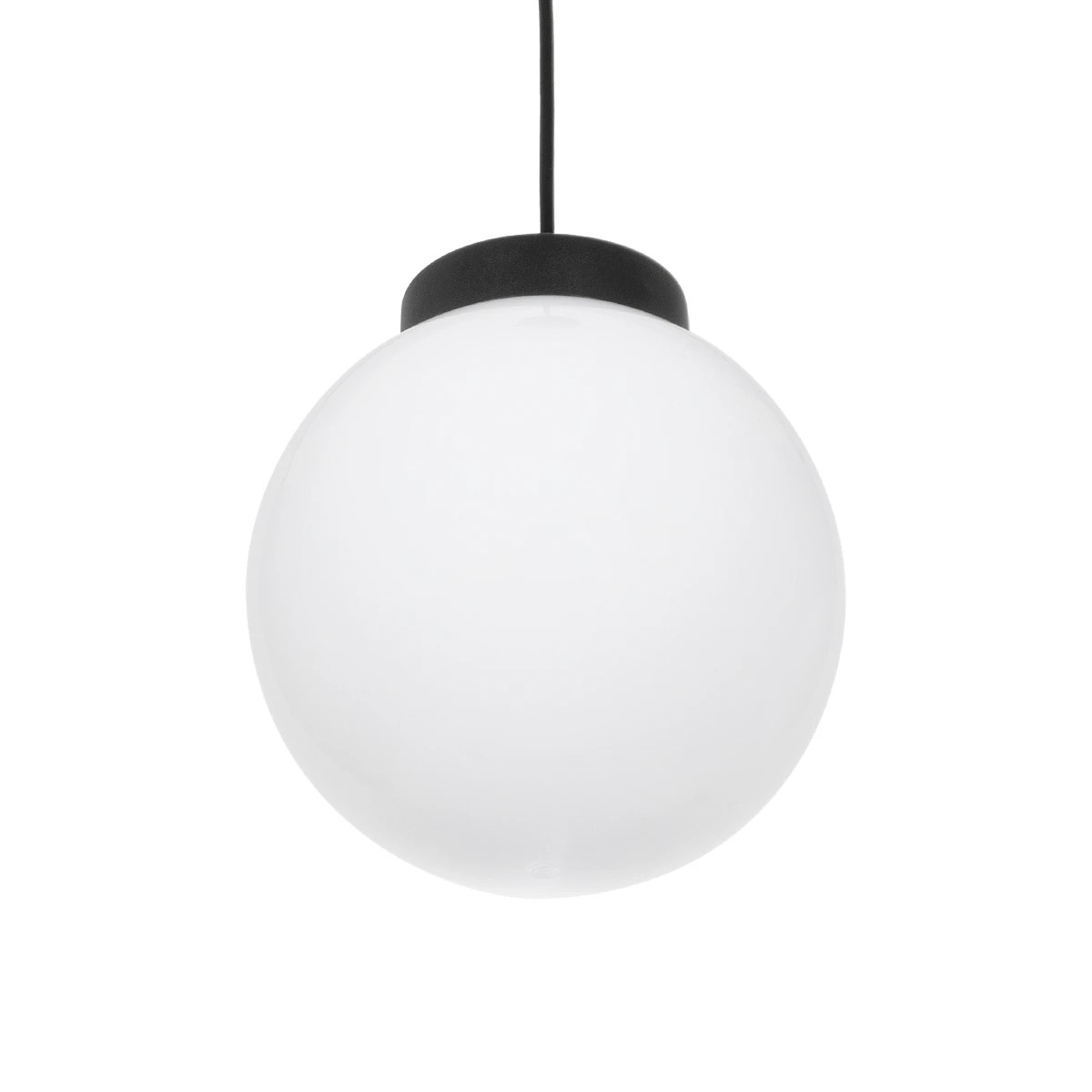 GLOBOSTAR® AGROS 61591 Μοντέρνο Κρεμαστό Φωτιστικό Οροφής με Ντουί 1 x E27 AC 220-240V IP65 - Λευκό & Μάυρο - Μ20 x Π20 x Υ22cm