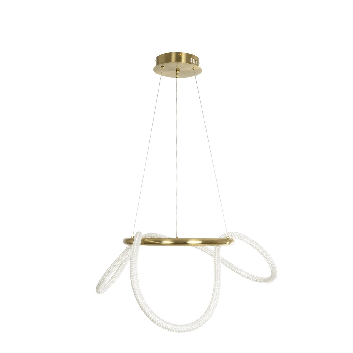 kelvo® GLOW 61658 Μοντέρνο Κρεμαστό Φωτιστικό Οροφής LED 36W 3600lm 360° AC 220-240V IP20 Ρυθμιζόμενο Λευκό CCT με Χειριστήριο από 2700K έως 6000K Dimmable - Lumileds SMD Chip - Χρυσό Πλατίνα & Λευκό Νήμα - Μ60 x Π60 x Υ45cm - 3 Χρόνια Εγγύηση kelvo® GLOW 61658 Μοντέρνο Κρεμαστό Φωτιστικό Οροφής LED 36W 3600lm 360° AC 220-240V IP20 Ρυθμιζόμενο Λευκό CCT με Χειριστήριο από 2700K έως 6000K Dimmable - Lumileds SMD Chip - Χρυσό Πλατίνα & Λευκό Νήμα - Μ60 x Π60 x Υ45cm - 3 Χρόνια Εγγύηση