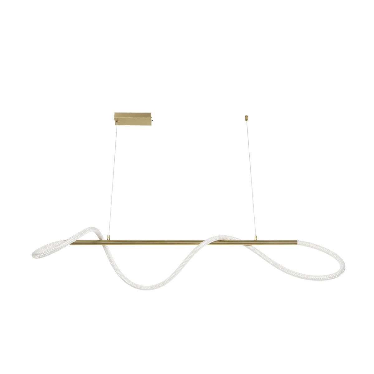 kelvo® GLOW 61662 Μοντέρνο Κρεμαστό Φωτιστικό Οροφής LED 34W 3400lm 360° AC 220-240V IP20 Ρυθμιζόμενο Λευκό CCT με Χειριστήριο από 2700K έως 6000K Dimmable - Lumileds SMD Chip - Χρυσό Πλατίνα & Λευκό Νήμα - Μ120 x Π35 x Υ50cm - 3 Χρόνια Εγγύηση kelvo® GLOW 61662 Μοντέρνο Κρεμαστό Φωτιστικό Οροφής LED 34W 3400lm 360° AC 220-240V IP20 Ρυθμιζόμενο Λευκό CCT με Χειριστήριο από 2700K έως 6000K Dimmable - Lumileds SMD Chip - Χρυσό Πλατίνα & Λευκό Νήμα - Μ120 x Π35 x Υ50cm - 3 Χρόνια Εγγύηση