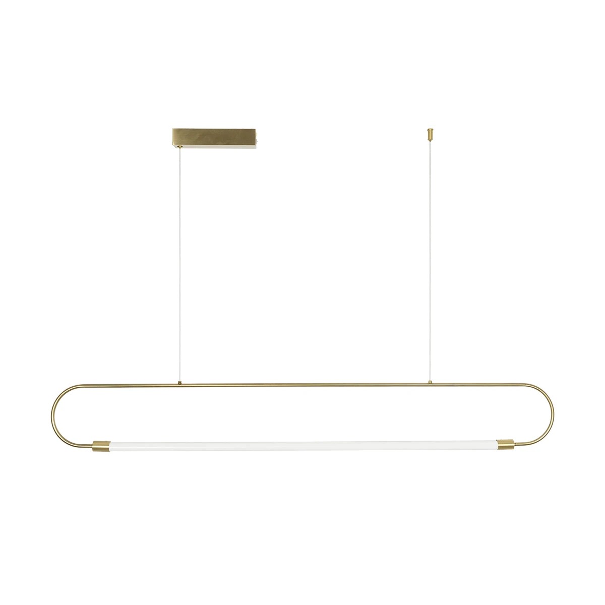 kelvo® GLOW 61664 Μοντέρνο Κρεμαστό Φωτιστικό Οροφής LED 15W 1500lm 360° AC 220-240V IP20 Ρυθμιζόμενο Λευκό CCT με Χειριστήριο από 2700K έως 6000K Dimmable - Lumileds SMD Chip - Χρυσό Πλατίνα & Λευκό Νήμα - Μ120 x Π3 x Υ25cm - 3 Χρόνια Εγγύηση kelvo® GLOW 61664 Μοντέρνο Κρεμαστό Φωτιστικό Οροφής LED 15W 1500lm 360° AC 220-240V IP20 Ρυθμιζόμενο Λευκό CCT με Χειριστήριο από 2700K έως 6000K Dimmable - Lumileds SMD Chip - Χρυσό Πλατίνα & Λευκό Νήμα - Μ120 x Π3 x Υ25cm - 3 Χρόνια Εγγύηση