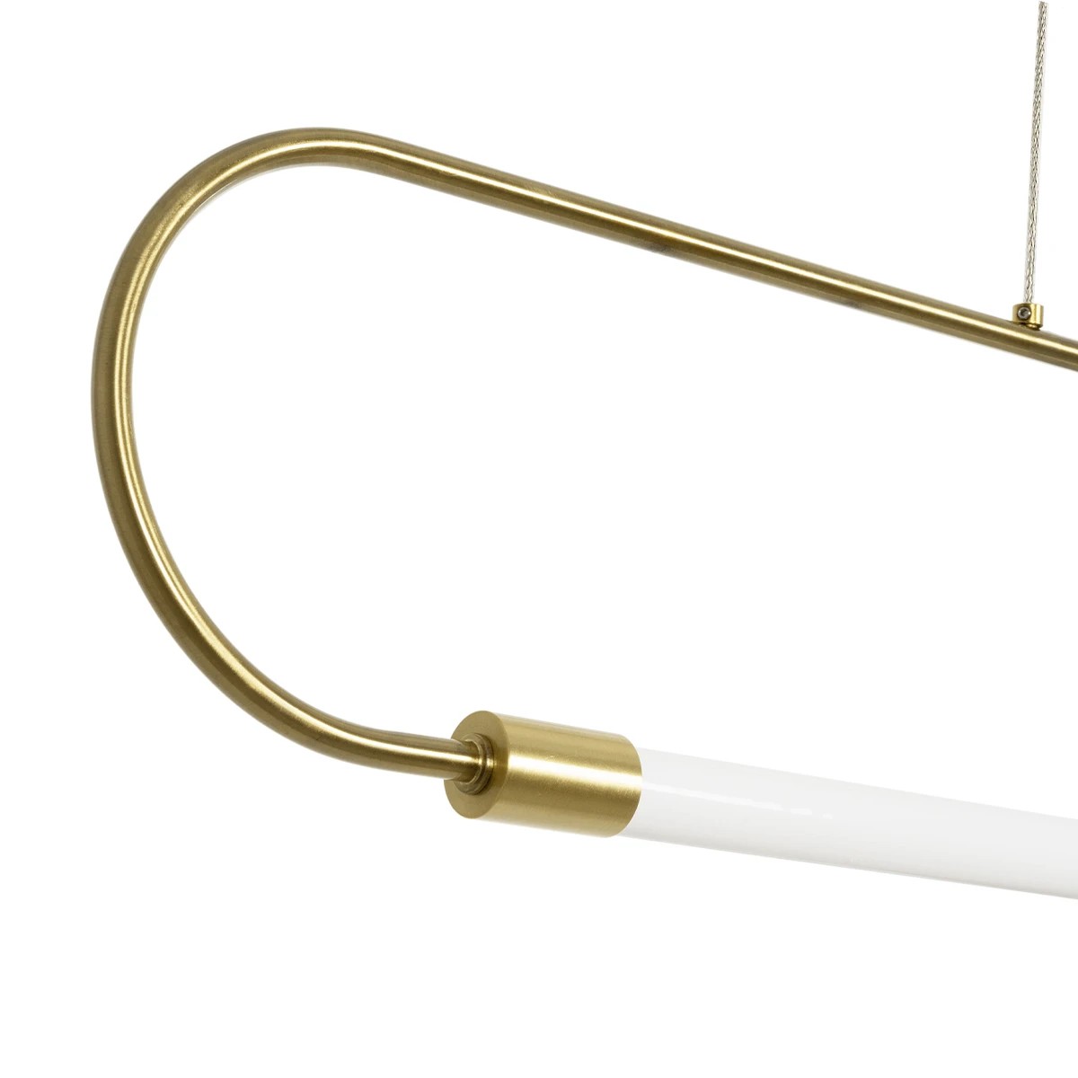 kelvo® GLOW 61664 Μοντέρνο Κρεμαστό Φωτιστικό Οροφής LED 15W 1500lm 360° AC 220-240V IP20 Ρυθμιζόμενο Λευκό CCT με Χειριστήριο από 2700K έως 6000K Dimmable - Lumileds SMD Chip - Χρυσό Πλατίνα & Λευκό Νήμα - Μ120 x Π3 x Υ25cm - 3 Χρόνια Εγγύηση kelvo® GLOW 61664 Μοντέρνο Κρεμαστό Φωτιστικό Οροφής LED 15W 1500lm 360° AC 220-240V IP20 Ρυθμιζόμενο Λευκό CCT με Χειριστήριο από 2700K έως 6000K Dimmable - Lumileds SMD Chip - Χρυσό Πλατίνα & Λευκό Νήμα - Μ120 x Π3 x Υ25cm - 3 Χρόνια Εγγύηση