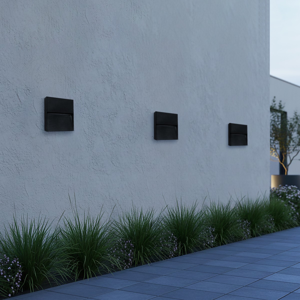 kelvo STEPART KLV-101-0104 Φωτιστικό Σκαλοπατιού / Διαδρόμου LED 4W 500lm 45° AC 220-240V Αδιάβροχο IP65 Θερμό Λευκό 2700K - Lumileds SMD Chip & TÜV SÜD Driver - Μαύρο Ματ - Μ15 x Π3.5 x Υ15cm - 5 Χρόνια Εγγύηση