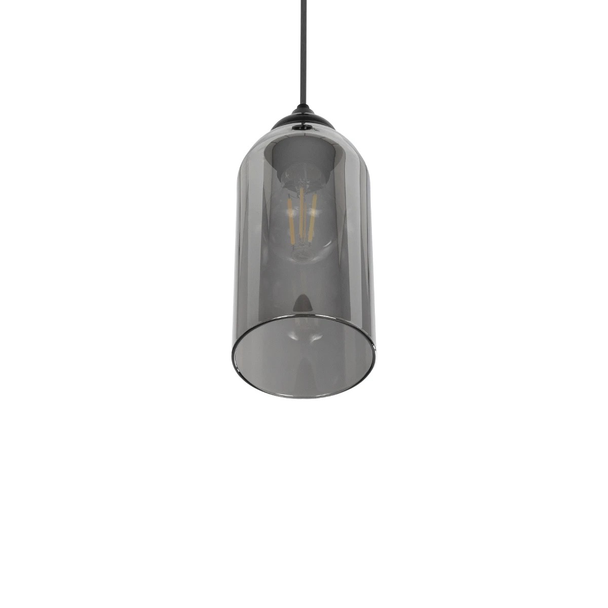 GLOBOSTAR® TUBE 206-0030 Μοντέρνο Κρεμαστό Φωτιστικό Οροφής με Ντουί 1 x E27 AC 220-240V IP20 - Μαύρο Φιμέ - Μ10 x Π10 x Υ24cm GLOBOSTAR® TUBE 206-0030 Μοντέρνο Κρεμαστό Φωτιστικό Οροφής με Ντουί 1 x E27 AC 220-240V IP20 - Μαύρο Φιμέ - Μ10 x Π10 x Υ24cm