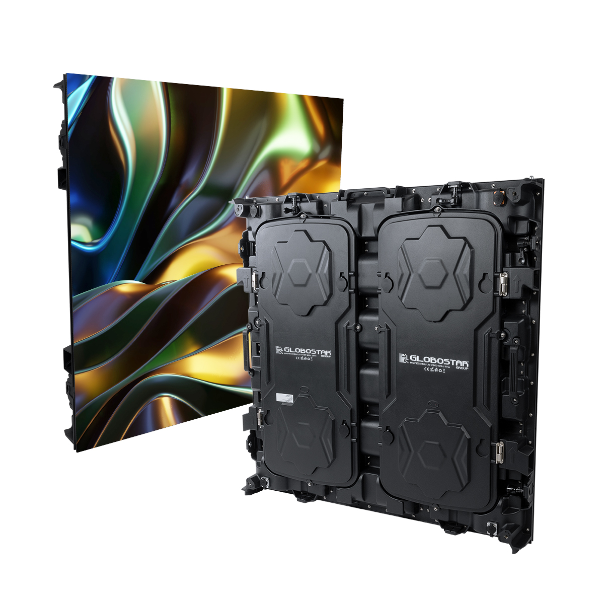 GLOBOSTAR VIEWMAX 41007 Οθόνη Video Wall P5 Καμπίνα 96x96cm LED 280W 3840Hz 40000 Dots ≥5500cd/㎡ Nits AC 220-240V Εξωτερικού Χώρου IP65 Full Color S1/8 14Bits - Κάρτα NovaStar MRV412 - Kinglight SMD2727 & CZCL Driver - Μ96 x Π11.5 x Υ96cm - 2 Χρόνια Εγγύη