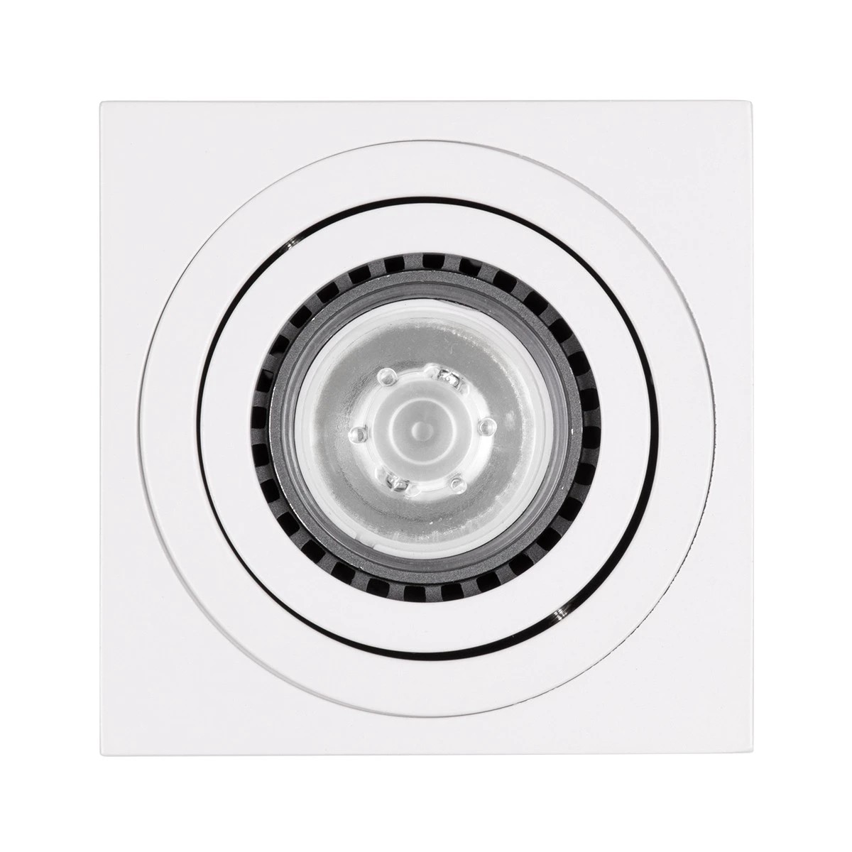 kelvo AKIRA KLV-101-0029 Κινούμενο Φωτιστικό Downlight Σποτ για Λάμπα MR16 με Ντουί GU10 AC 220-240V IP20 - Λευκό Ματ - Μ8 x Π8 x Υ10cm