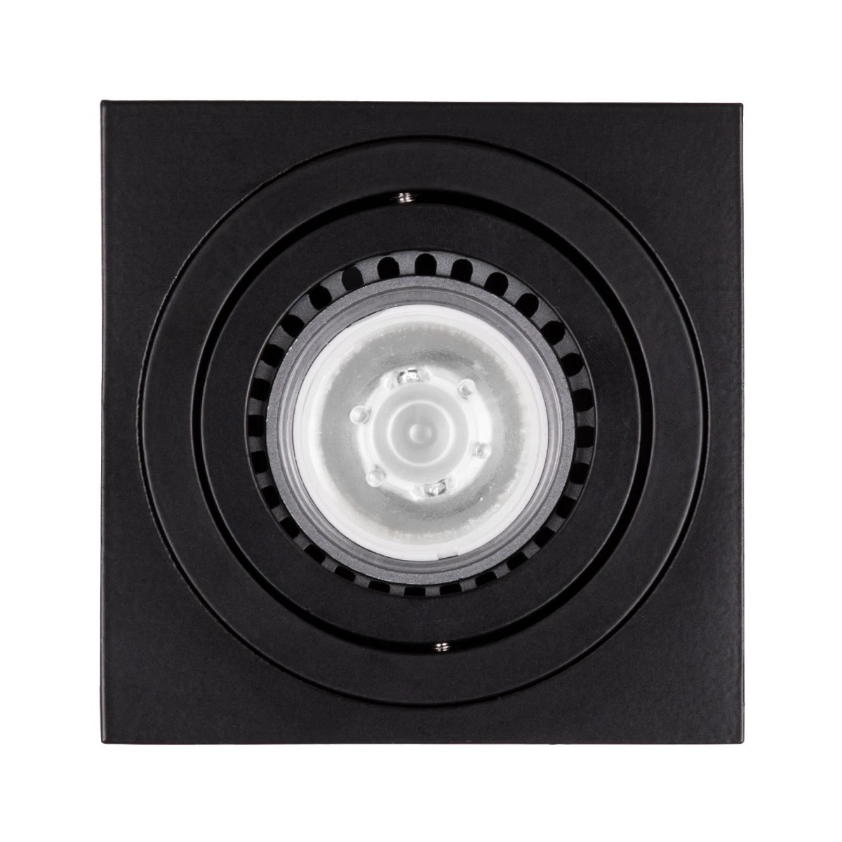 kelvo AKIRA KLV-101-0028 Κινούμενο Φωτιστικό Downlight Σποτ για Λάμπα MR16 με Ντουί GU10 AC 220-240V IP20 - Μαύρο Ματ - Μ8 x Π8 x Υ10cm