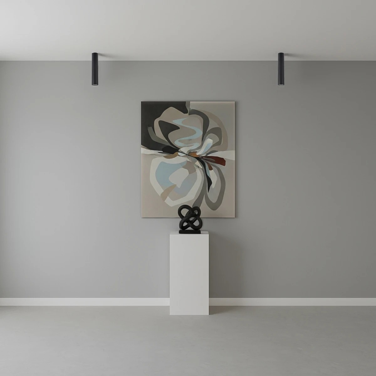 kelvo DUCT KLV-101-0051 Φωτιστικό Downlight Σποτ για Λάμπα MR16 με Ντουί GU10 AC 220-240V IP20 - Μαύρο Ματ - Μ6 x Π6 x Υ30cm