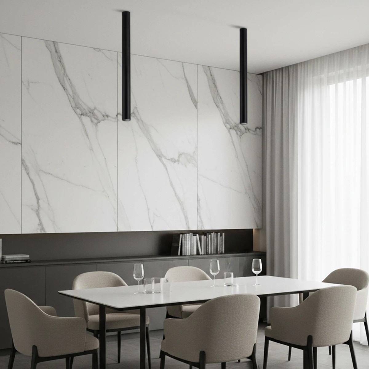 kelvo DUCT KLV-101-0054 Φωτιστικό Downlight Σποτ για Λάμπα MR16 με Ντουί GU10 AC 220-240V IP20 - Μαύρο Ματ - Μ6 x Π6 x Υ75cm