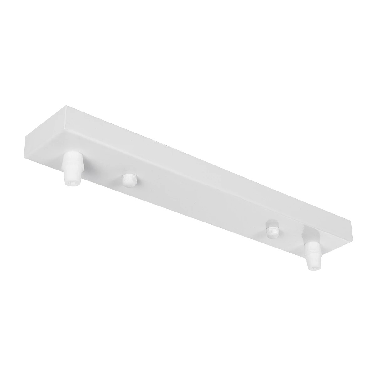 GLOBOSTAR WALLBASE 77520 Γραμμική Μεταλλική Ροζέτα για Κρέμαση 2 Φωτιστικών - Λευκό - Μ30 x Π5 x Υ4cm