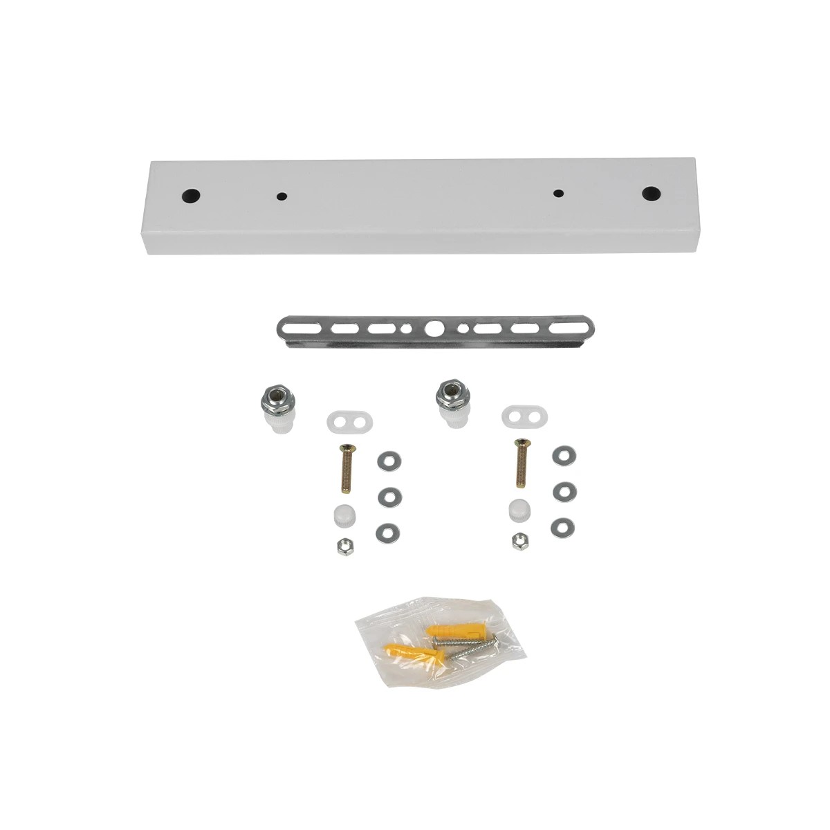 GLOBOSTAR WALLBASE 77520 Γραμμική Μεταλλική Ροζέτα για Κρέμαση 2 Φωτιστικών - Λευκό - Μ30 x Π5 x Υ4cm