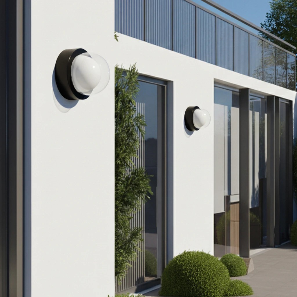 kelvo NEXA KLV-101-0249 Φωτιστικό Τοίχου / Απλίκα LED 6W 360lm 180° AC 220-240V Αδιάβροχο IP65 Μπλε - Sanan SMD Chip & TÜV SÜD Driver - Μαύρο Ματ - Μ11 x Π8.5 x Υ11cm - 5 Χρόνια Εγγύηση