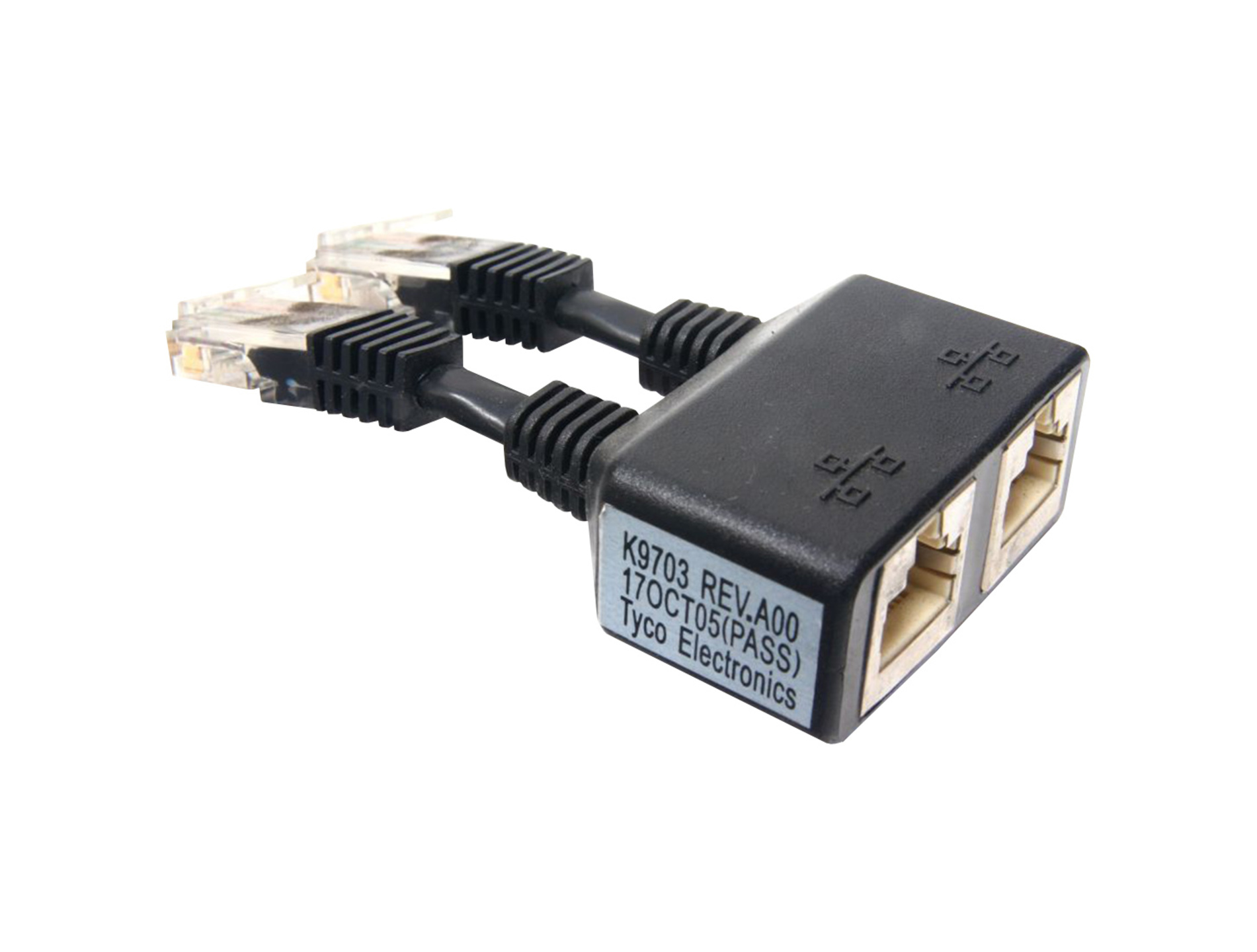 REFURBISHED ADAPTER DELL PE 1850 DUAL ETHERNET DONGLE BLACK RJ45 GRADE A REFURBISHED ADAPTER DELL PE 1850 DUAL ETHERNET DONGLE BLACK RJ45 GRADE A