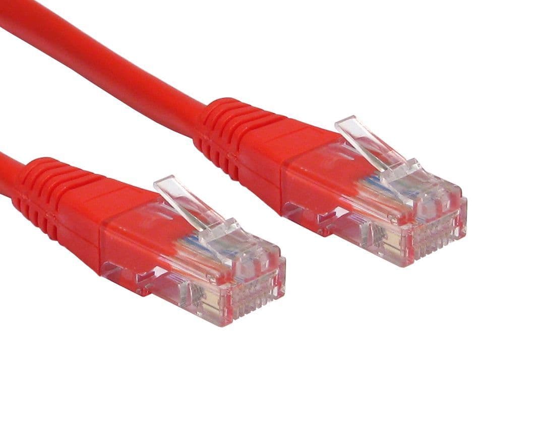 PATCH CORD UTP CABLE 2M CAT5E RED NEW PATCH CORD UTP CABLE 2M CAT5E RED NEW