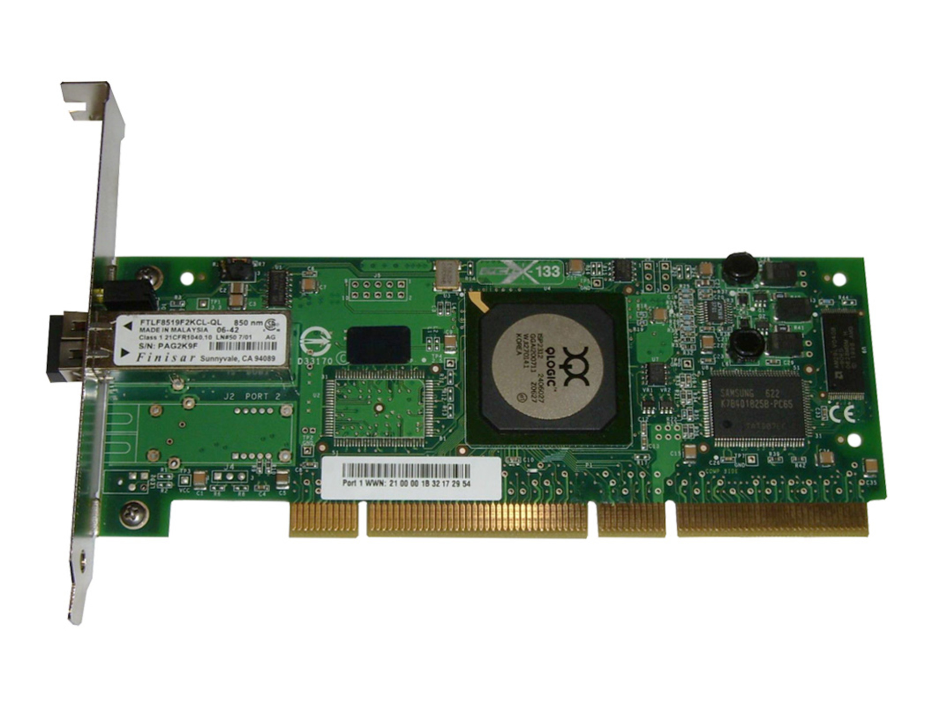 REFURBISHED HBA FC 2GB QLOGIC QLA2340 FIBER CHANNEL SINGLE PORT PCI-X GRADE A REFURBISHED HBA FC 2GB QLOGIC QLA2340 FIBER CHANNEL SINGLE PORT PCI-X GRADE A