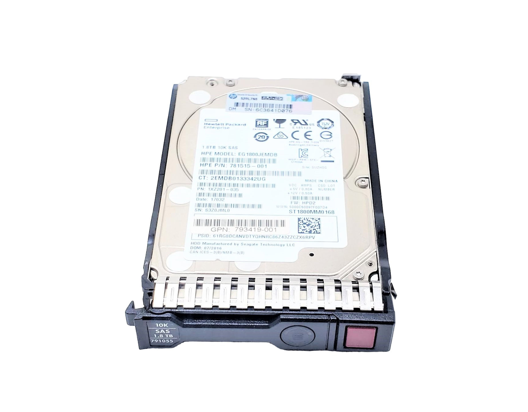 REFURBISHED HDD SAS 1.8TB HP 12GB 10K 2.5' - 876939-001 GRADE A REFURBISHED HDD SAS 1.8TB HP 12GB 10K 2.5' - 876939-001 GRADE A