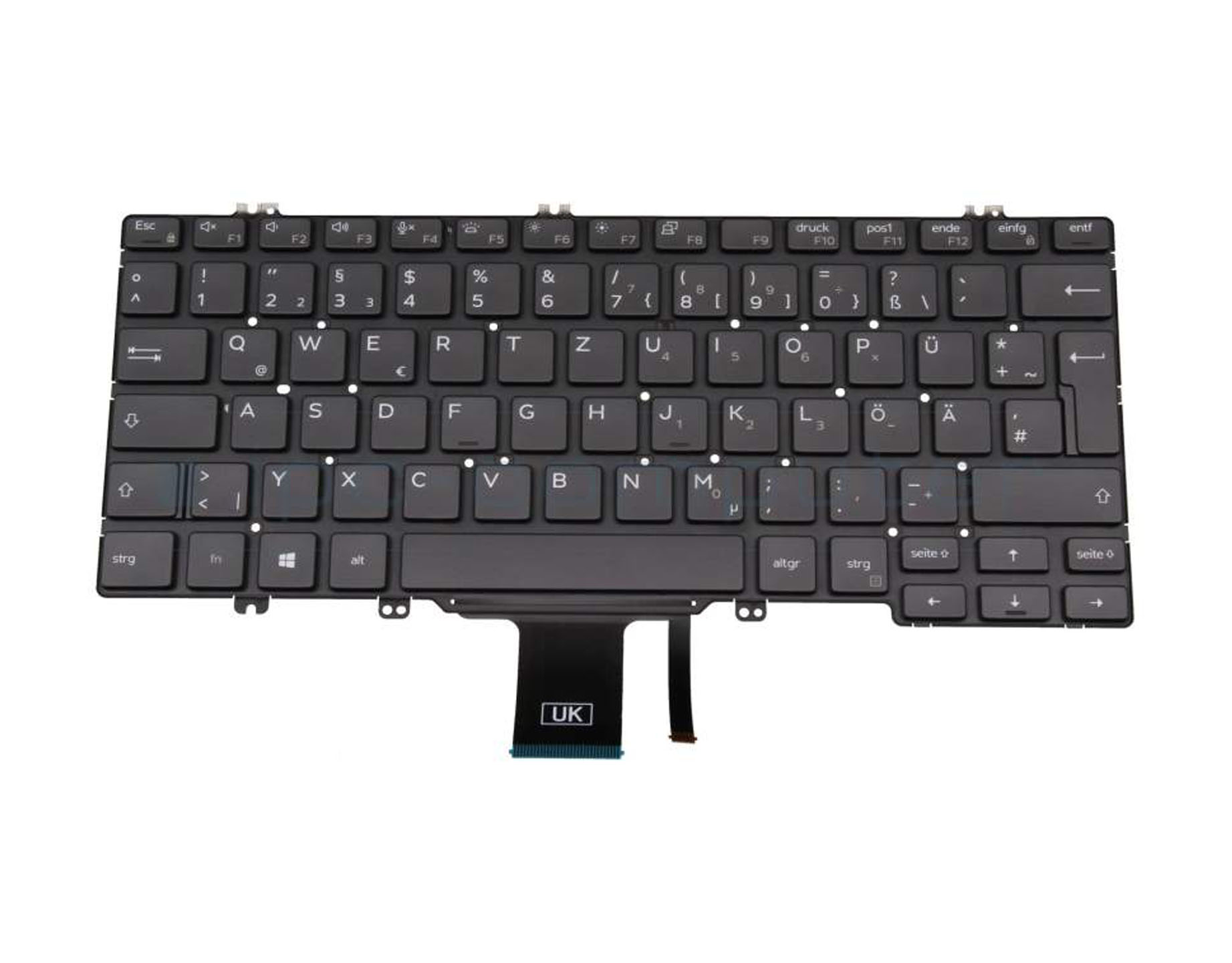 DELL LATITUDE 7300 5300 2-in-1 KEYBOARD GER BL NEW