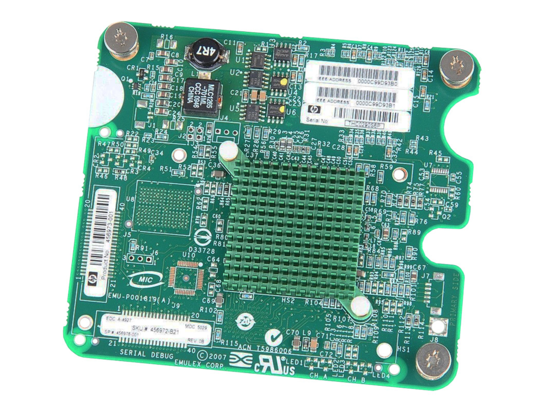 REFURBISHED BLADE HBA FC HP EMULEX LPE1205 8GB MEZZANINE CARD GRADE A REFURBISHED BLADE HBA FC HP EMULEX LPE1205 8GB MEZZANINE CARD GRADE A