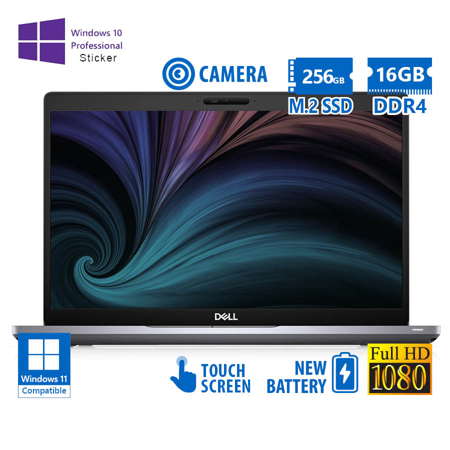 Dell (A-) Latitude 5510 i5-10310U/15.6\\"FHD Touchscreen/16GB DDR4/256GB M.2 SSD/No ODD/Camera/New Bat Dell (A-) Latitude 5510 i5-10310U/15.6\\"FHD Touchscreen/16GB DDR4/256GB M.2 SSD/No ODD/Camera/New Bat