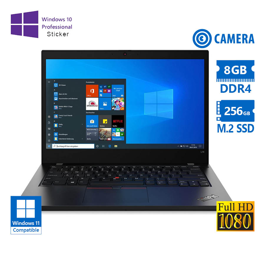 Lenovo (A-) ThinkPad L14 Gen 1 i5-10210U/14\\"FHD/8GB DDR4/256GB M.2 SSD/No ODD/Camera/10P Grade A- Re Lenovo (A-) ThinkPad L14 Gen 1 i5-10210U/14\\"FHD/8GB DDR4/256GB M.2 SSD/No ODD/Camera/10P Grade A- Re