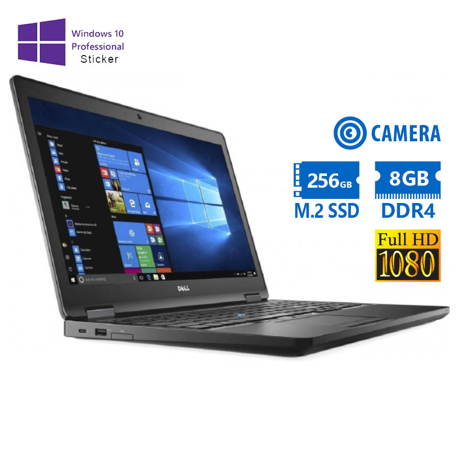 REFURBISHED Dell (A-) Latitude 5580 i5-7200U/15.6``FHD/8GB DDR4/256GB M.2 SSD/No ODD/Camera/ Grade A- Refurbi