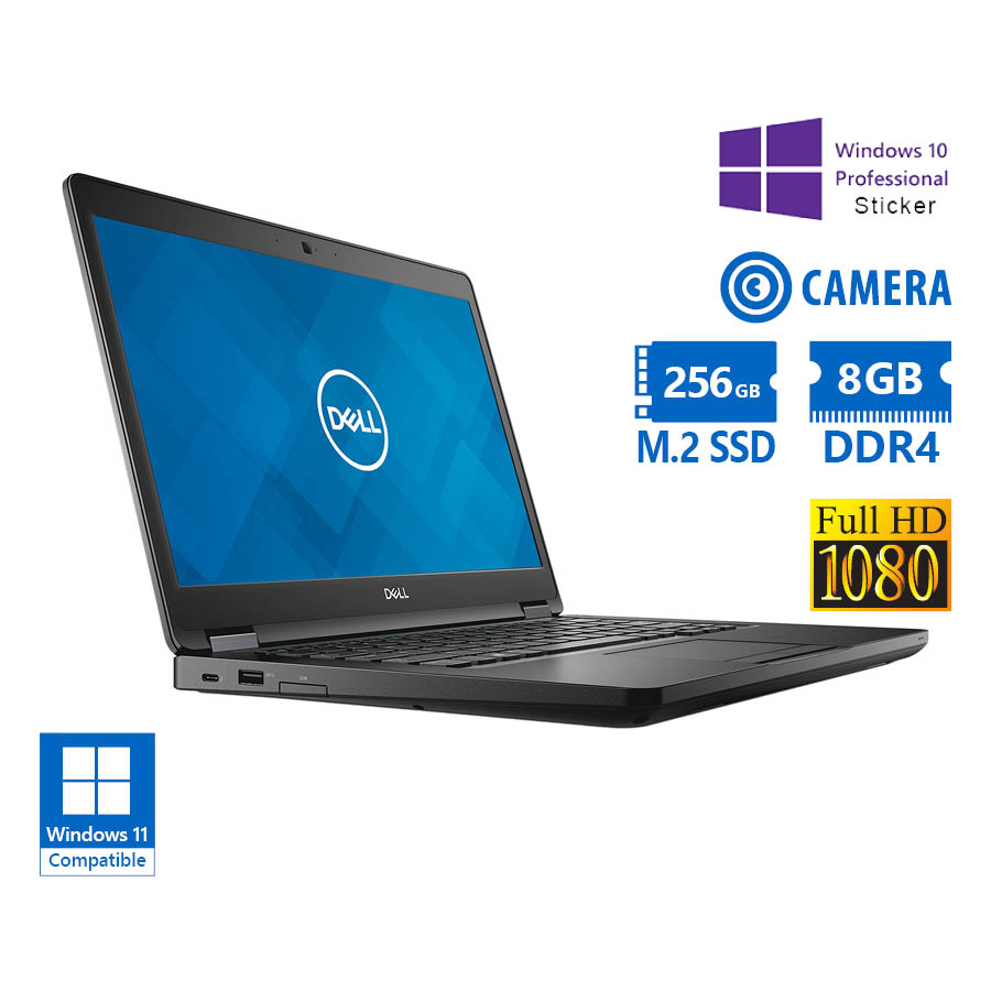REFURBISHED Dell (A-) Latitude 5490 i5-8250U/14\\"FHD/8GB DDR4/256GB M.2 SSD/No ODD/Camera/ Grade A- Refurbishe