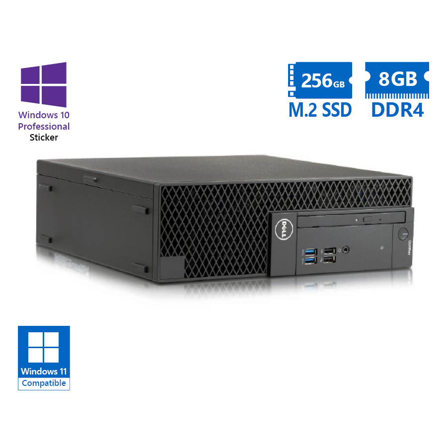 Dell 3060 SFF i5-8500/8GB DDR4/256GB M.2 SSD/DVD/10P Grade A Refurbished PC